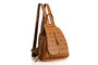 Lucky Bees Mochila 945 Mostaza, Elegante y Sofisticada de Polipiel, 23x8x33cm, 3 Bolsillos Interiores, Correa Ajustable 100cm